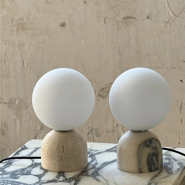 Lampe de table Alia - Moderne en marbre et verre
