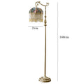 Lampadaire "Antiquaire" – Luminaire de Salon en Tissu Floral Mes Luminaires