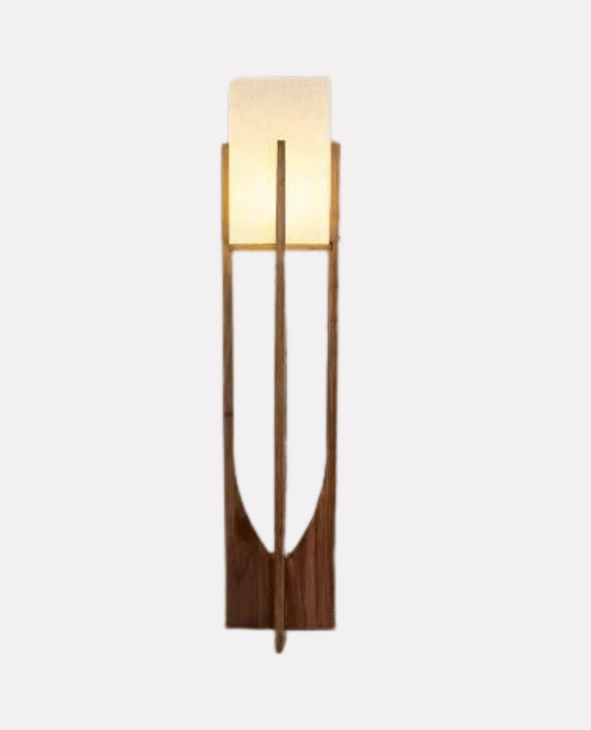 Lampadaire Design Vertical en Bois – Éclairage Doux Salon Mes Luminaires