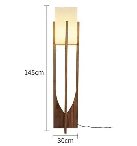 Lampadaire Design Vertical en Bois – Éclairage Doux Salon Mes Luminaires