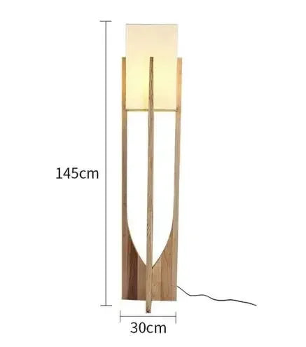 Lampadaire Design Vertical en Bois – Éclairage Doux Salon Mes Luminaires