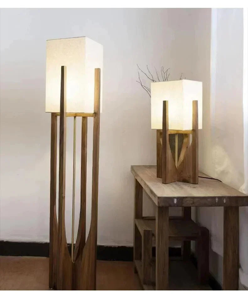 Lampadaire Design Vertical en Bois – Éclairage Doux Salon Mes Luminaires