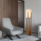 Lampadaire Design Vertical en Bois – Éclairage Doux Salon Mes Luminaires
