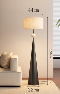 Lampadaire Minimaliste "Symmetry" – Luminaire Chic à Base Conique et Globe Blanc Mes Luminaires