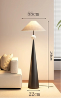 Lampadaire Minimaliste "Symmetry" – Luminaire Chic à Base Conique et Globe Blanc Mes Luminaires