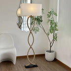 Lampadaire Sculptural en Corde de Jute Mes Luminaires