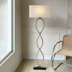 Lampadaire Sculptural en Corde de Jute Mes Luminaires