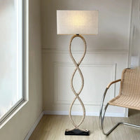 Lampadaire Sculptural en Corde de Jute Mes Luminaires