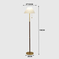 Lampadaire Vintage en Bois de Bambou et Laiton Doré Mes Luminaires