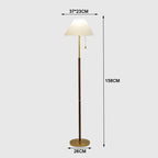 Lampadaire Vintage en Bois de Bambou et Laiton Doré Mes Luminaires