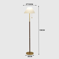 Lampadaire Vintage en Bois de Bambou et Laiton Doré Mes Luminaires
