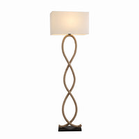 Lampadaire Sculptural en Corde de Jute