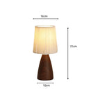 Lampe à Poser Minimaliste – Pied en Bois Conique et LED Mes Luminaires
