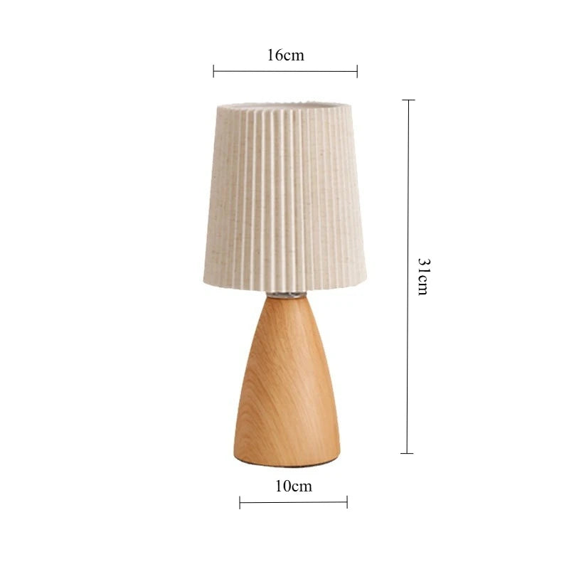 Lampe à Poser Minimaliste – Pied en Bois Conique et LED Mes Luminaires