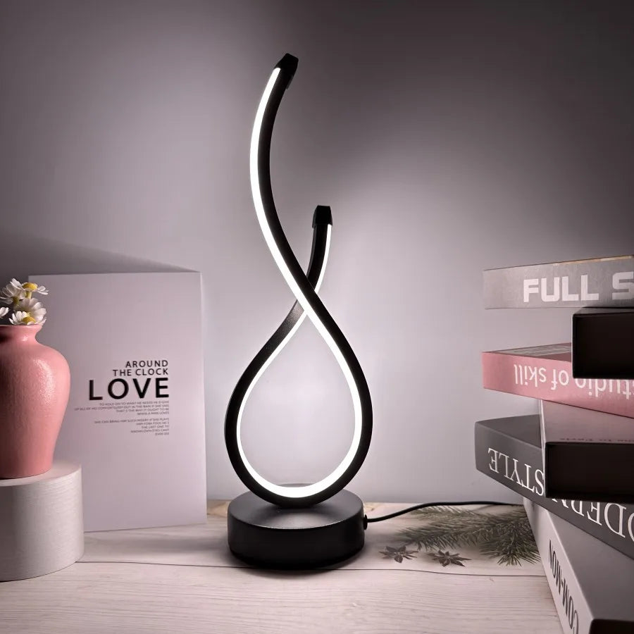 Lampe de Bureau Design  – Forme Ondulée Moderne Mes Luminaires