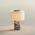 Lampe de Bureau "Terre & Pierre" – Duo Chic Marbre et Textile Mes Luminaires