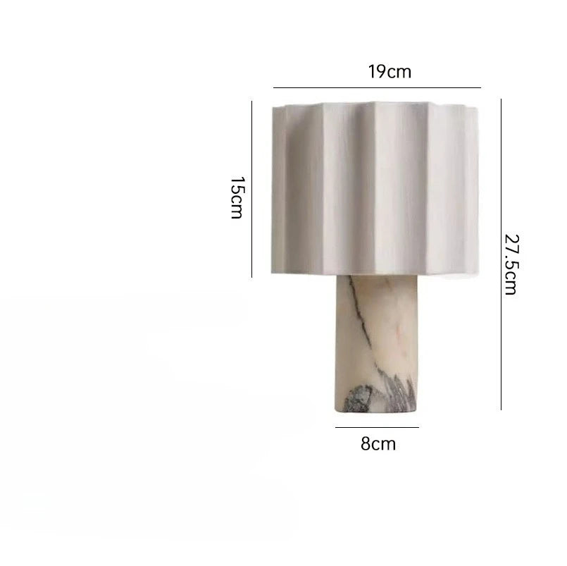 Lampe de Bureau "Terre & Pierre" – Duo Chic Marbre et Textile Mes Luminaires