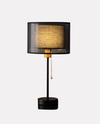 Lampe de Chevet Japandi "Nara" – Bois Naturel & Abat-jour Plissé Mes Luminaires