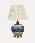 Lampe de Table Bleu Classique "Heritage" – Pied en Céramique Peinte Mes Luminaires