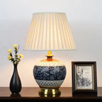 Lampe de Table Bleu Classique "Heritage" – Pied en Céramique Peinte Mes Luminaires