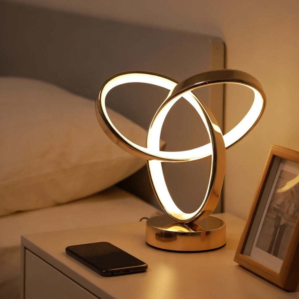 Lampe de Table LED "Eternity" – Design Anneaux Entrelacés Mes Luminaires