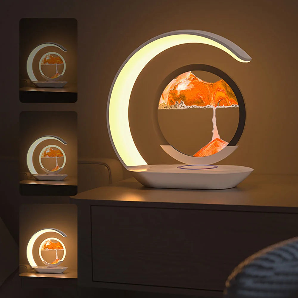 Lampe de Table "Oasis" – Design Circulaire avec Art du Sable Dynamique Mes Luminaires