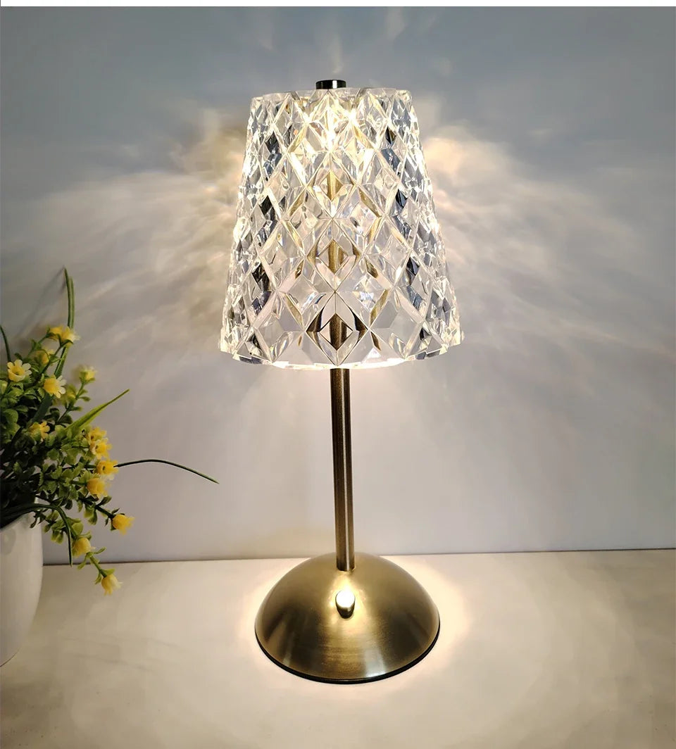 Lampe de Table "Prisme" – Effet Lumineux Diamant et Design Cristal Mes Luminaires