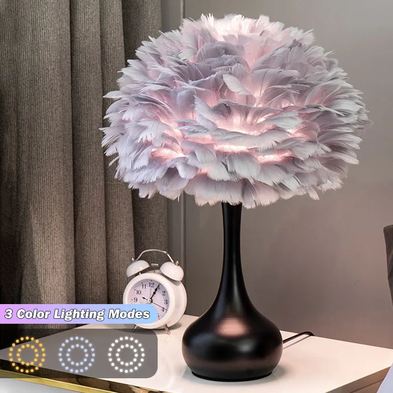 Lampe Décorative Plumes – Veilleuse d'Ambiance Mes Luminaires