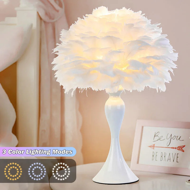 Lampe Décorative Plumes – Veilleuse d'Ambiance Mes Luminaires