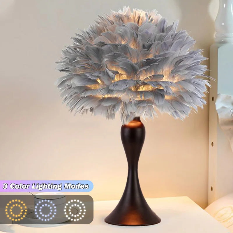 Lampe Décorative Plumes – Veilleuse d'Ambiance Mes Luminaires