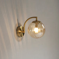 Lampe Murale Design Globe en Verre Nervuré Mes Luminaires