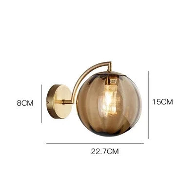 Lampe Murale Design Globe en Verre Nervuré Mes Luminaires