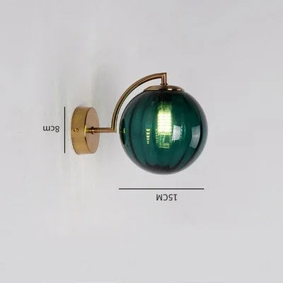 Lampe Murale Design Globe en Verre Nervuré Mes Luminaires