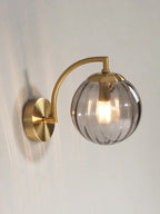 Lampe Murale Design Globe en Verre Nervuré Mes Luminaires
