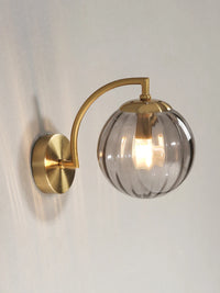Lampe Murale Design Globe en Verre Nervuré Mes Luminaires