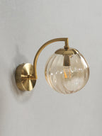 Lampe Murale Design Globe en Verre Nervuré Mes Luminaires