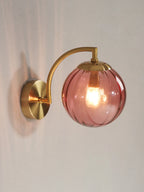 Lampe Murale Design Globe en Verre Nervuré Mes Luminaires