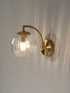 Lampe Murale Design Globe en Verre Nervuré Mes Luminaires