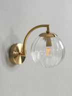 Lampe Murale Design Globe en Verre Nervuré Mes Luminaires