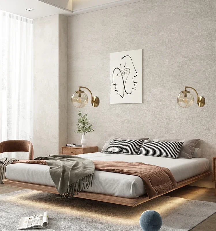 Lampe Murale Design Globe en Verre Nervuré Mes Luminaires