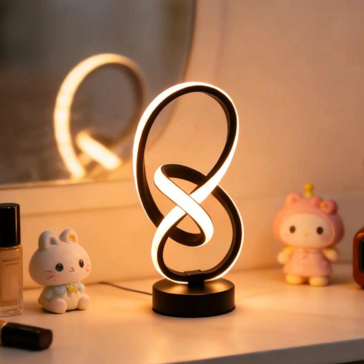 Lampe "Nœud Lumineux" – Sculpture LED Moderne en Spirale Mes Luminaires