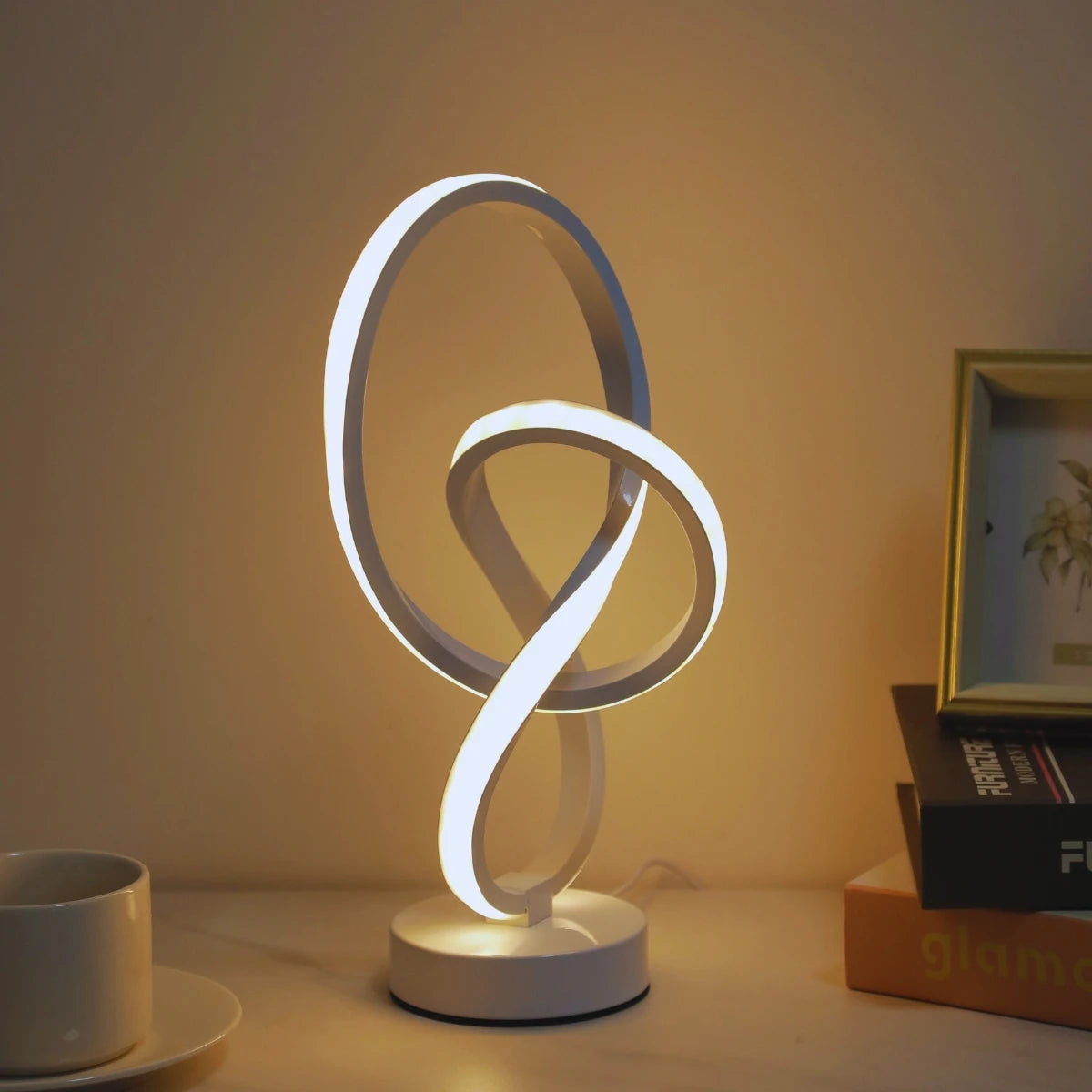 Lampe "Nœud Lumineux" – Sculpture LED Moderne en Spirale Mes Luminaires