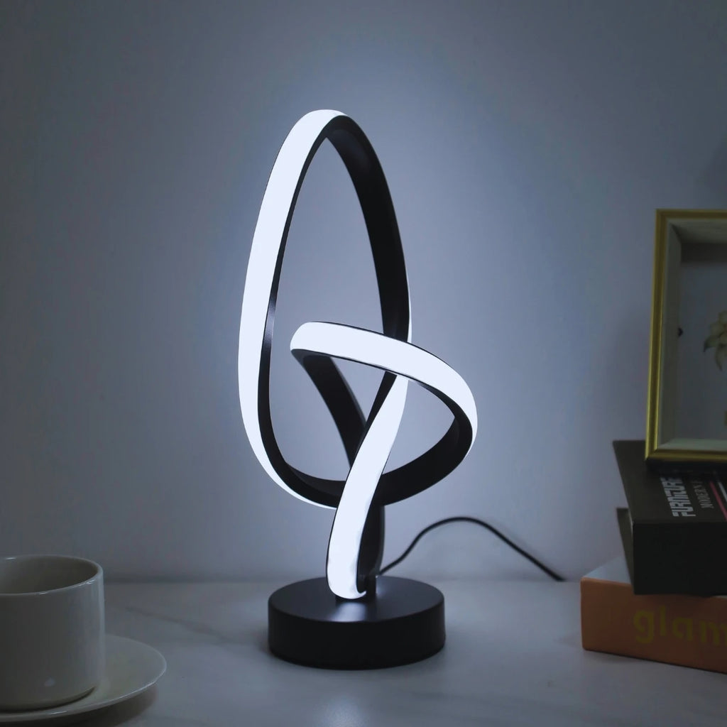 Lampe "Nœud Lumineux" – Sculpture LED Moderne en Spirale Mes Luminaires