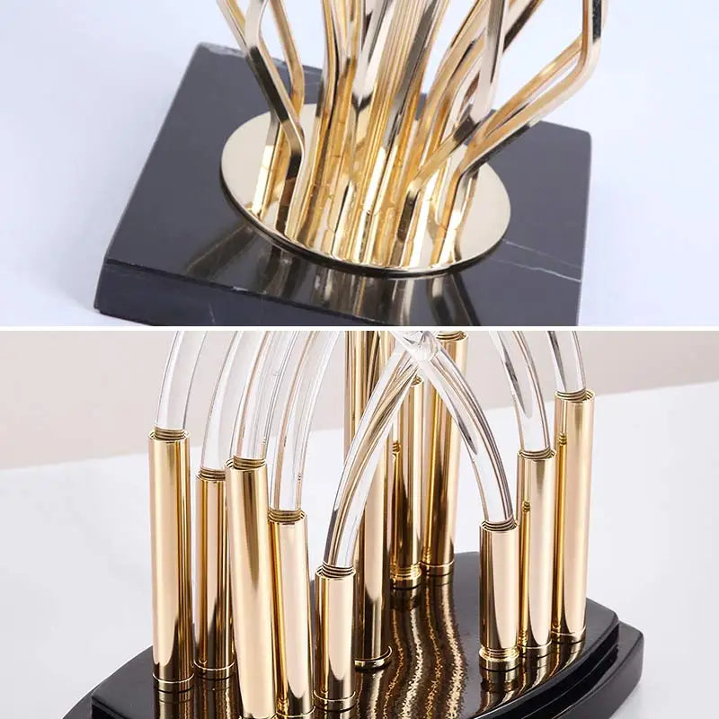 Luminaire "Arcadia" – Lampe à Poser aux Lignes Courbes et Finition Or Mes Luminaires