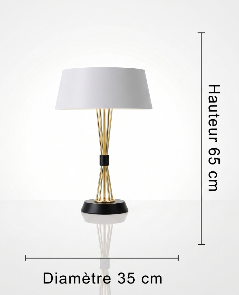 Luminaire "Arcadia" – Lampe à Poser aux Lignes Courbes et Finition Or Mes Luminaires