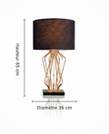 Luminaire "Arcadia" – Lampe à Poser aux Lignes Courbes et Finition Or Mes Luminaires