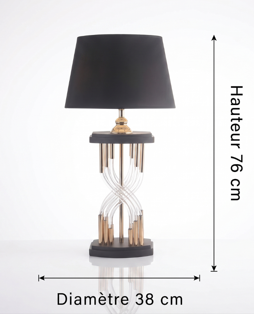 Luminaire "Arcadia" – Lampe à Poser aux Lignes Courbes et Finition Or Mes Luminaires