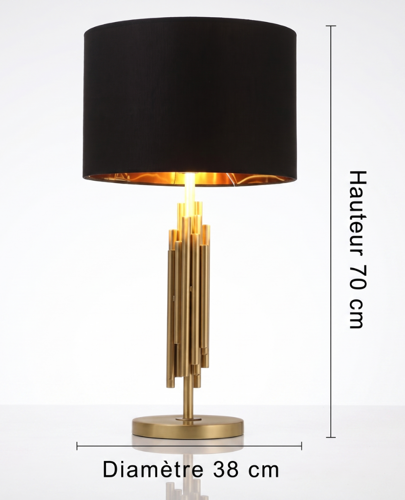 Luminaire "Arcadia" – Lampe à Poser aux Lignes Courbes et Finition Or Mes Luminaires