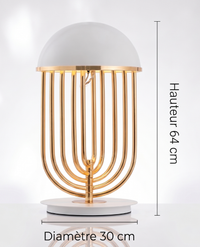 Luminaire "Arcadia" – Lampe à Poser aux Lignes Courbes et Finition Or Mes Luminaires