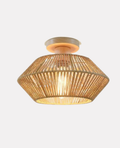 Luminaire de Plafond Rustique – Abat-jour Tressé à la Main Mes Luminaires
